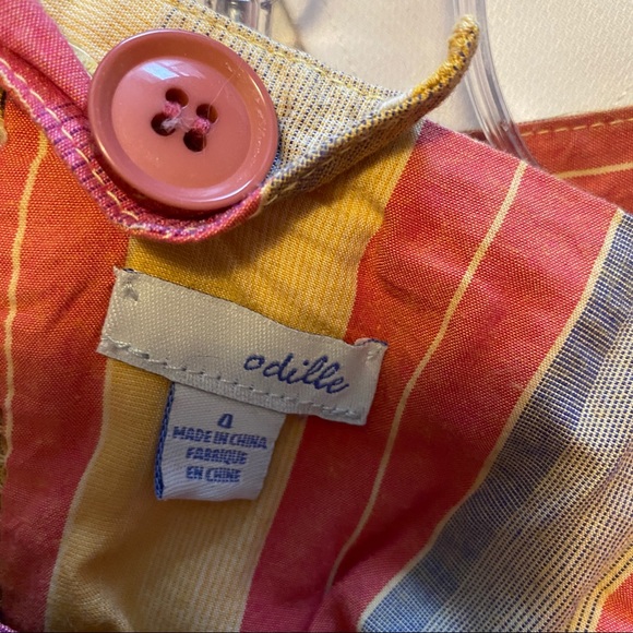 Striped zip-up Anthropologie’s Odille Top sz4/6 - Picture 7 of 7